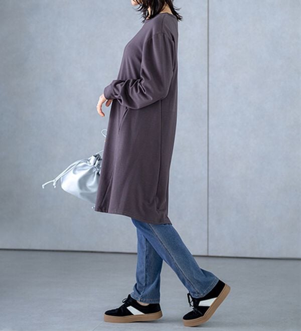 BELLUNA（ベルーナ）の「【選べる裏側】ぐん伸びニットデニムパンツ（フルレングスパンツ）」｜詳細画像