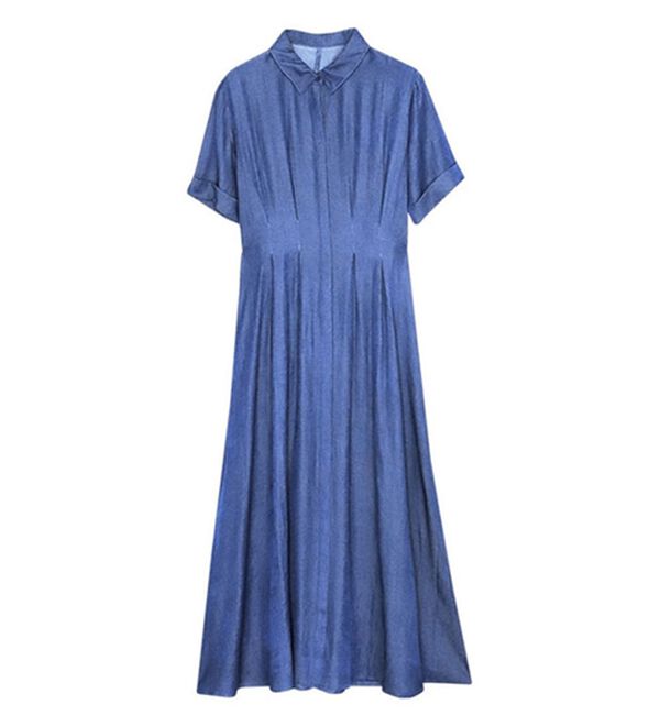 Pierrot（ピエロ）の「上品見えウエストタックシャツワンピース（カットソーワンピース）」｜詳細画像