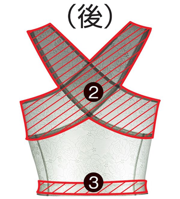 「【２色組】姿勢補整ロングブラ（ブラジャー）」｜詳細画像