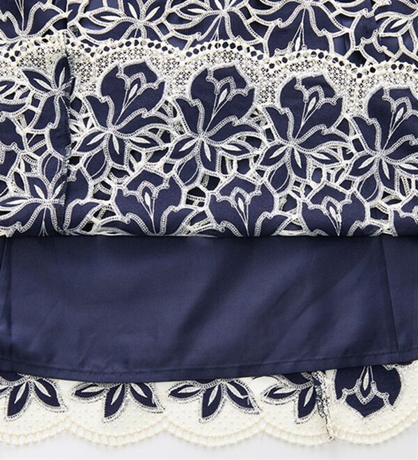 RANAN（ラナン）の「パネルレースフレアースカート（ひざ丈スカート）」｜詳細画像