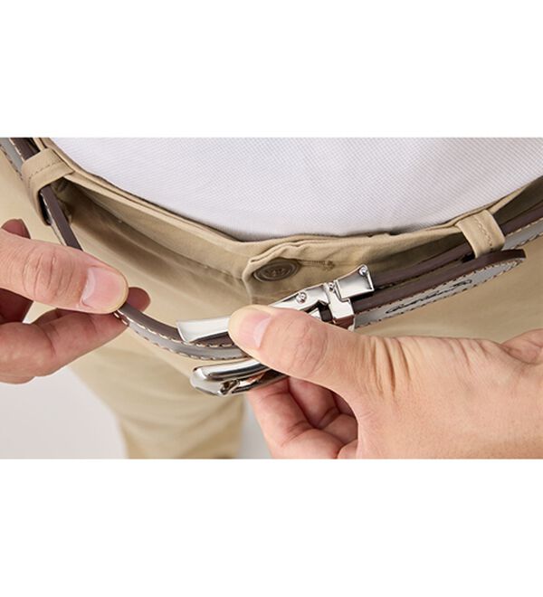 「【２本組】＜アーノルド　パーマー＞ダブルステッチベルト（メンズベルト）」｜詳細画像