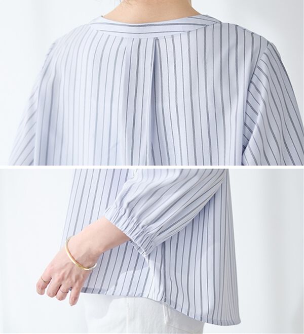 Viola e Viola（ヴィオラ エ ヴィオラ）の「さらさらＥＡＳＹ　２ＷＡＹ衿デザインブラウス（ブラウス）」｜詳細画像