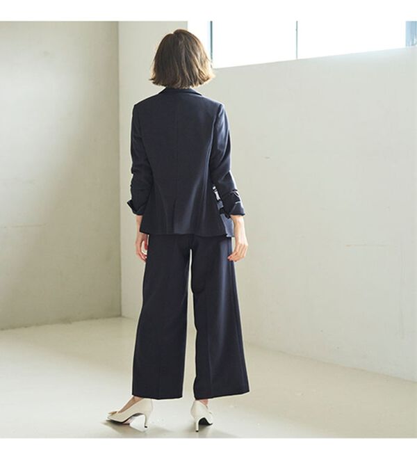 GeeRA（ジーラ）の「【2点セット】選べるボトム！洗えて型くずれしないパンツスーツセット（パンツスーツ）」｜詳細画像