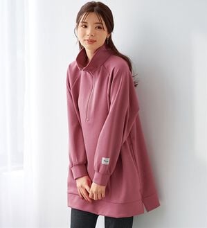 BELLUNA（ベルーナ）の「なめらかとろける感覚ハーフジップチュニック（チュニック）」｜ピンク