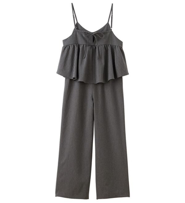 GeeRA（ジーラ）の「セットアップ風プリーツビスチェキャミサロペ（オールインワン）」｜詳細画像