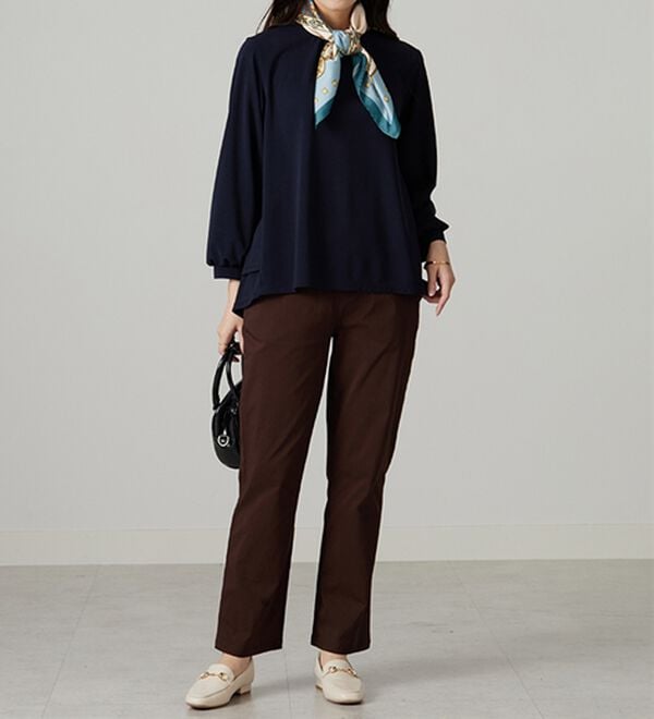 BELLUNA（ベルーナ）の「【再入荷】ボリューム袖美人顔バックフレアーＴブラウス（ブラウス）」｜詳細画像