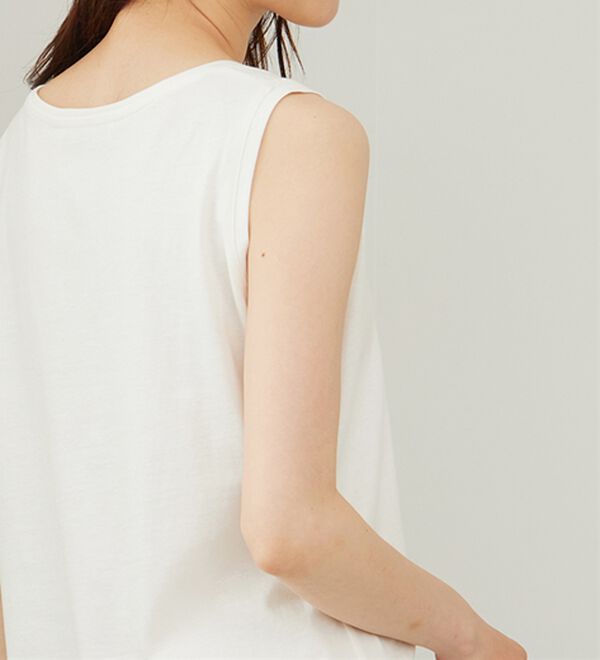 BELLUNA（ベルーナ）の「ヒンヤリ！綿１００％サマ見えタンクトップ（タンクトップ・キャミソール）」｜詳細画像