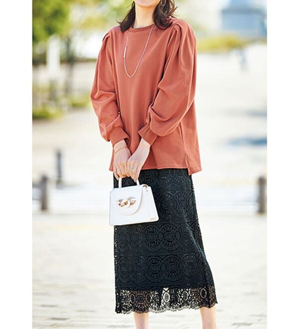 BELLUNA（ベルーナ）の「オーガニックコットン裏起毛スウェット（トレーナー・スウェット）」｜詳細画像