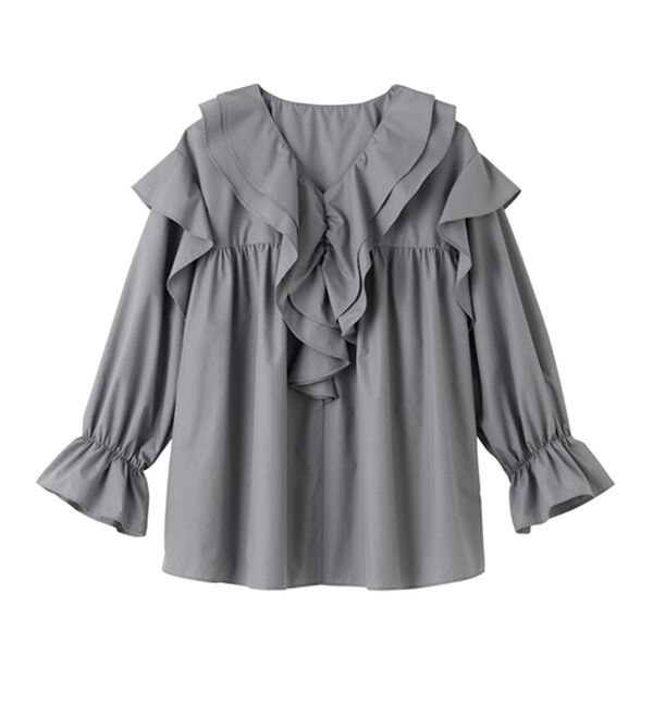 RANAN（ラナン）の「ビッグカラーフリルブラウス（ブラウス）」｜詳細画像