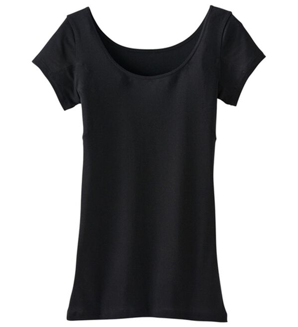 LAVIENNE（ラヴィエンヌ）の「＜さらりラボ＞サラッと涼しい綿混フレンチ（肌着・インナーウェア）」｜ブラック