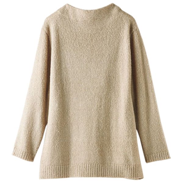 BELLUNA（ベルーナ）の「ブークレー素材シマウマ刺しゅうセーター（ニット・セーター）」｜詳細画像