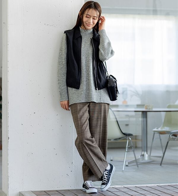 BELLUNA（ベルーナ）の「【快適Ｌａｂ．】洗える＆チクチクしにくい！ウール調ニットプルオーバー（ニット・セーター）」｜詳細画像