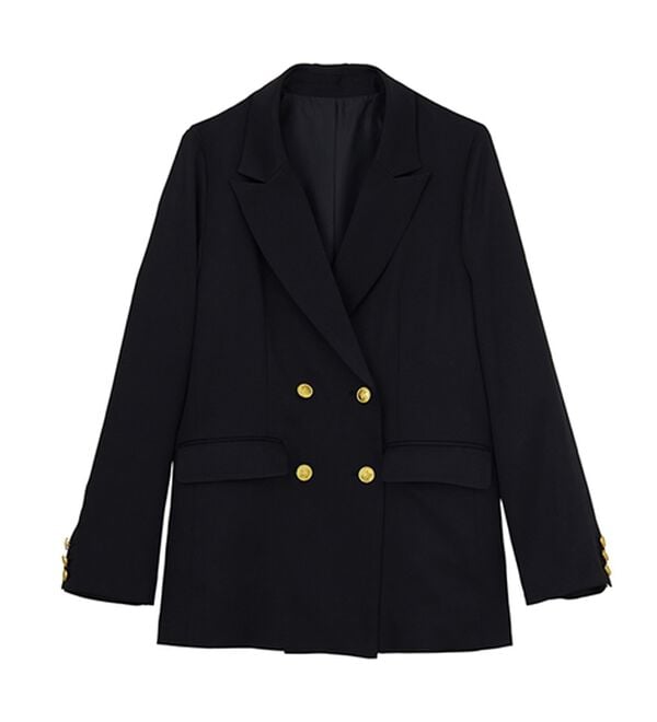 RANAN（ラナン）の「洗える！ゴールド調ボタンWテーラードジャケット（テーラードジャケット）」｜詳細画像