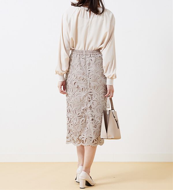 BELLUNA（ベルーナ）の「華やかリボンレーススカート（ロングスカート）」｜詳細画像