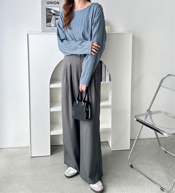 GeeRA（ジーラ）の「シャギージャカードボートネックカットソー（カットソー）」｜詳細画像