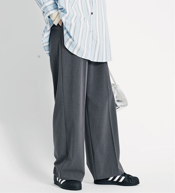 BELLUNA（ベルーナ）の「サマ見え！美脚タック使いワイドパンツ（ワイドパンツ・ガウチョ）」｜詳細画像