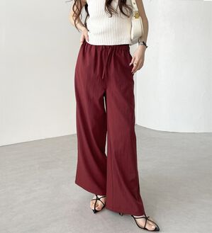 GeeRA（ジーラ）の「冷感リネン風イージーワイドパンツ（ワイドパンツ・ガウチョ）」｜詳細画像