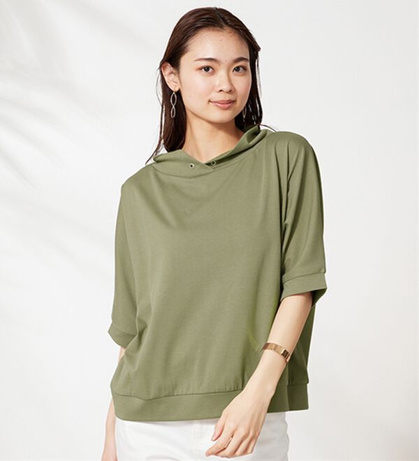 BELLUNA（ベルーナ）の「フード風衿デザインプルオーバー（カットソー）」｜詳細画像