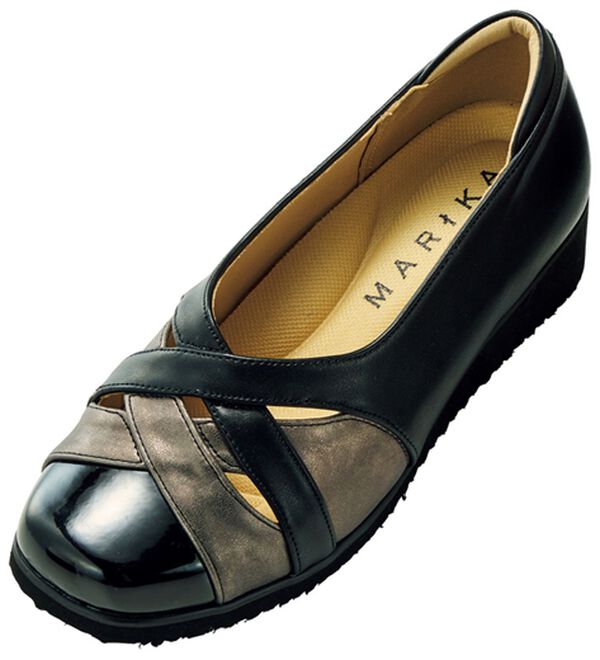 BELLUNA（ベルーナ）の「５Ｅクロスデザイン配色パンプス（パンプス）」｜ブラック系