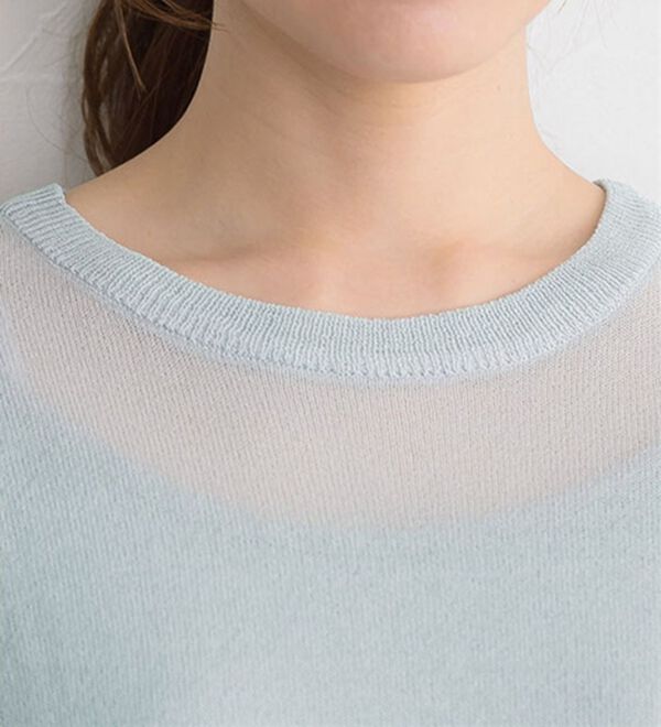 Pierrot（ピエロ）の「シアーラメニット（ニット・セーター）」｜詳細画像