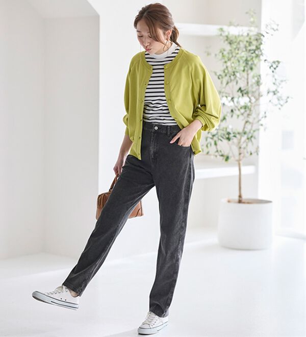 BELLUNA（ベルーナ）の「まるでデニム！ストレッチニットデニム（フルレングスパンツ）」｜詳細画像