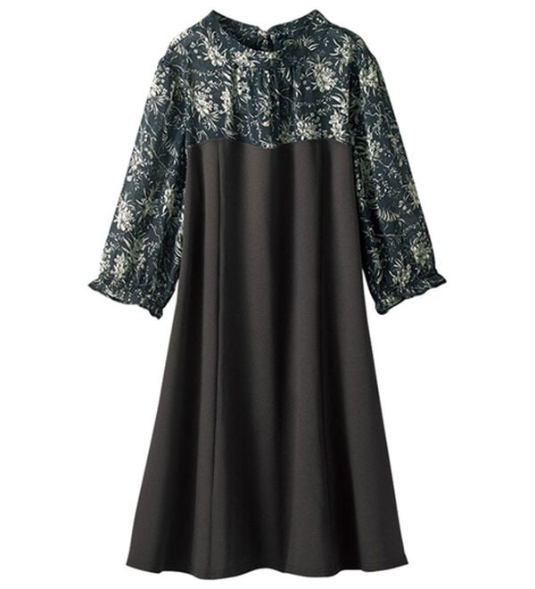 BELLUNA（ベルーナ）の「バックリボン使いプリント切替チュニック（その他ワンピース）」｜詳細画像