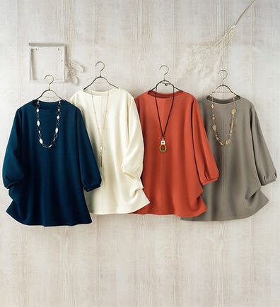 ルフラン（ルフラン）の「【４色組】程よくきちんと＊新感覚プルオーバー（カットソー）」