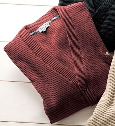 「＜アーノルド　パーマー＞新定番さっと羽織れるワッフルカーディガン（メンズカーディガン）」