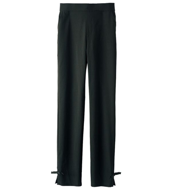 BELLUNA（ベルーナ）の「ヒンヤリ！ハイパー美脚ストレッチ素材アンクルパンツ（フルレングスパンツ）」｜黒