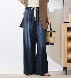 Viola e Viola（ヴィオラ エ ヴィオラ）の「涼やか！軽やか！極薄デニムイージーパンツ（その他パンツ）」｜ネイビー