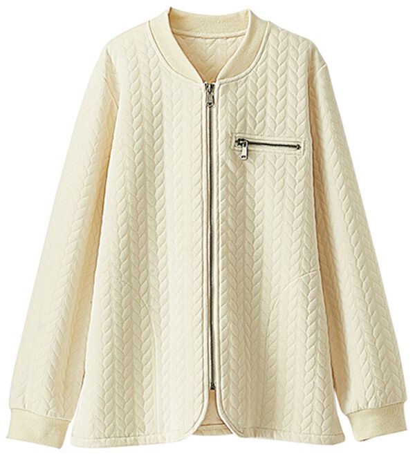 BELLUNA（ベルーナ）の「やわらかふくれジャカードショートブルゾン（ブルゾン）」｜詳細画像