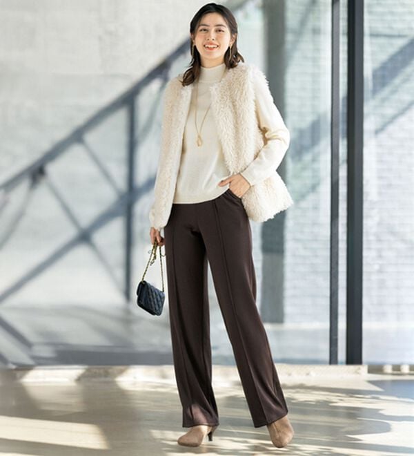 ルフラン（ルフラン）の「【４本組】すらっと見え裏ファー楽ちんパンツ（フルレングスパンツ）」｜詳細画像