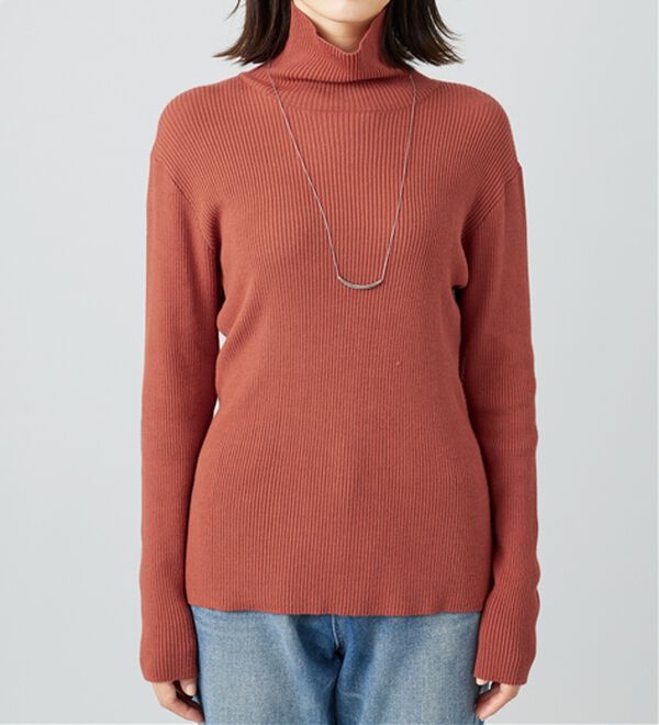 BELLUNA（ベルーナ）の「【安心感あるプチプラニット】リブニットタートルネックプルオーバー（ニット・セーター）」｜詳細画像