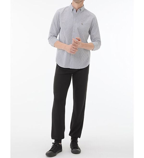 「＜アーノルド　パーマー＞シアサッカーデザインシャツ（長袖・７分袖）（メンズシャツ）」｜詳細画像