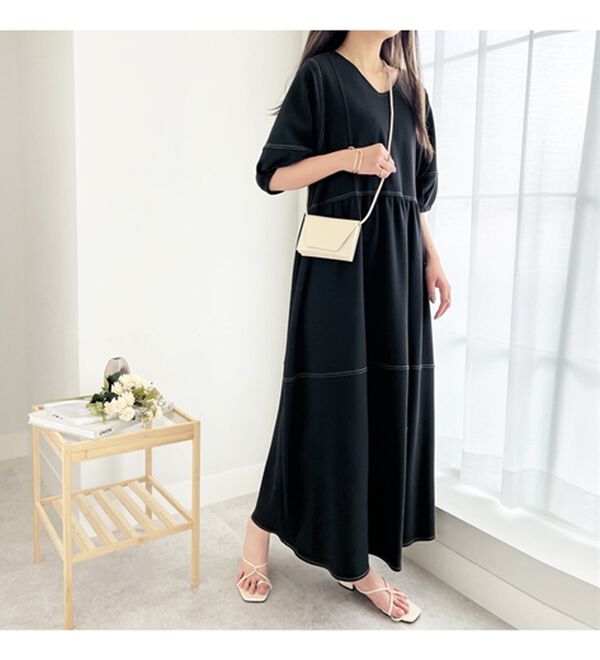 GeeRA（ジーラ）の「前後２ＷＡＹランタンスリーブワンピース（その他ワンピース）」｜詳細画像