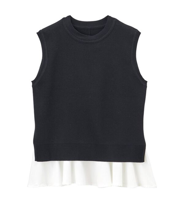 GeeRA（ジーラ）の「ペプラムタンク付ニットプルオーバー（アンサンブル）」｜詳細画像