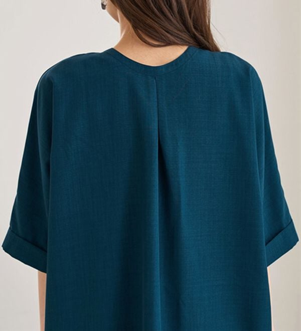 BELLUNA（ベルーナ）の「すっぽり体型カバー！麻調２ｗａｙワンピース（その他ワンピース）」｜詳細画像