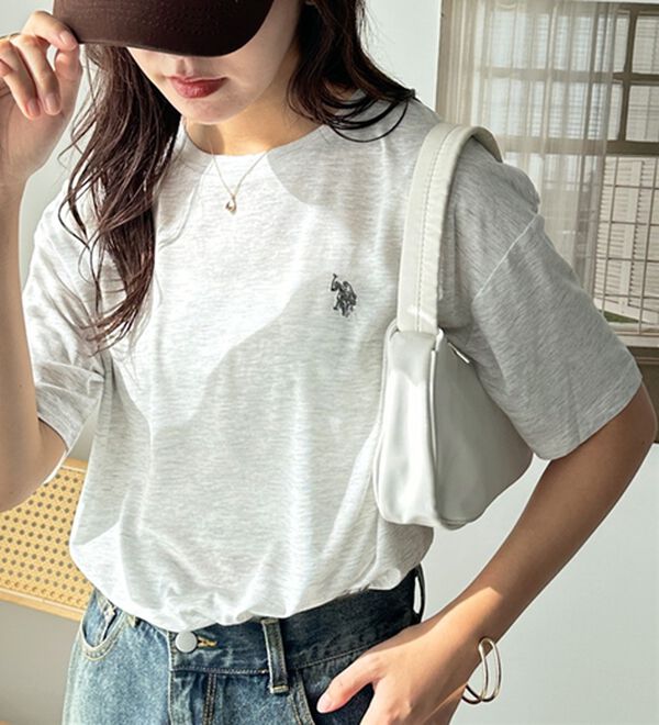 GeeRA（ジーラ）の「【Ｕ．Ｓ．　ＰＯＬＯ　ＡＳＳＮ．】スラブシアーTシャツ（Tシャツ）」｜オートミール