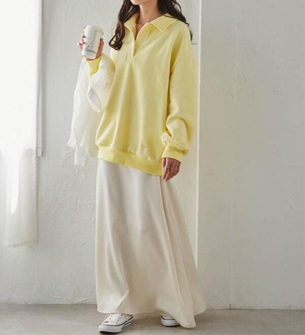 RANAN（ラナン）の「あったか裏起毛衿付きオーバーサイズスウェット（トレーナー・スウェット）」｜詳細画像