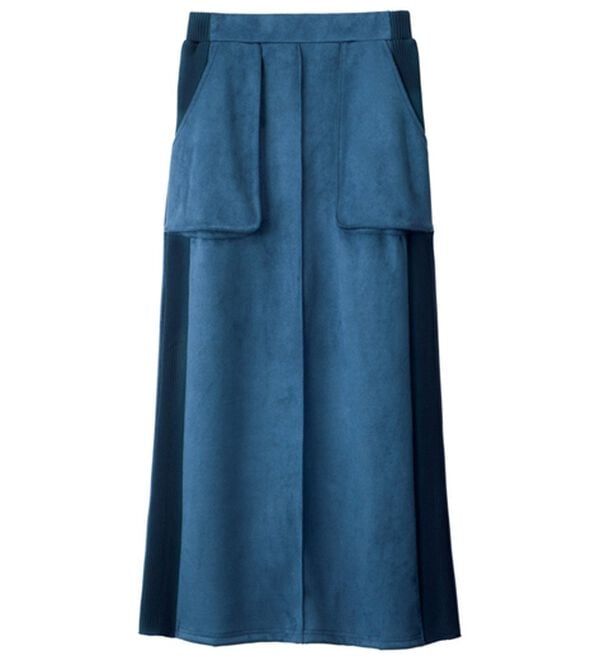 ルフラン（ルフラン）の「リブ切替スエード調スーツ＜イレッサ＞（セットアップ）」｜詳細画像