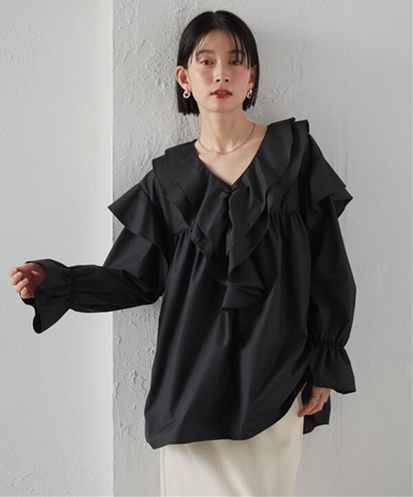 RANAN（ラナン）の「ビッグカラーフリルブラウス（ブラウス）」｜詳細画像