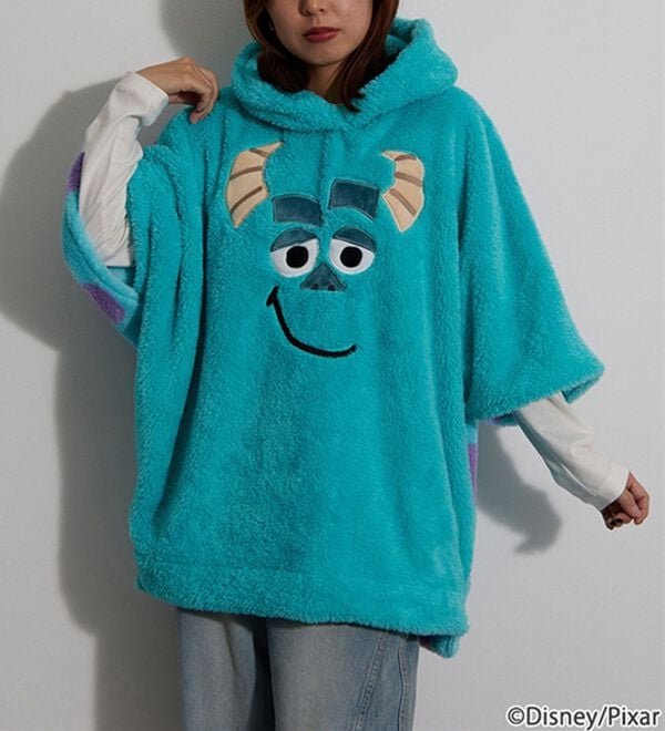 BELLUNA（ベルーナ）の「＜Ｄｉｓｎｅｙ＞【モンスターズ・インク（サリー）】両面ボアポンチョ（パジャマ・ルームウェア）」｜詳細画像