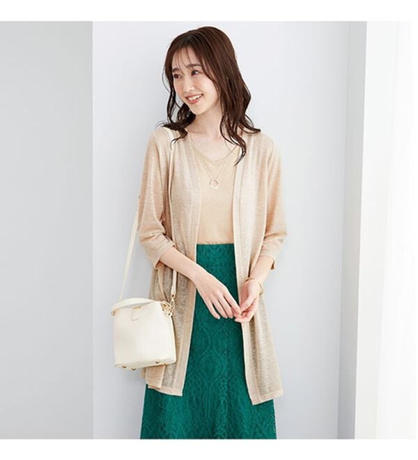BELLUNA（ベルーナ）の「涼やか！スラブ調カーディガンアンサンブル（アンサンブル）」｜詳細画像
