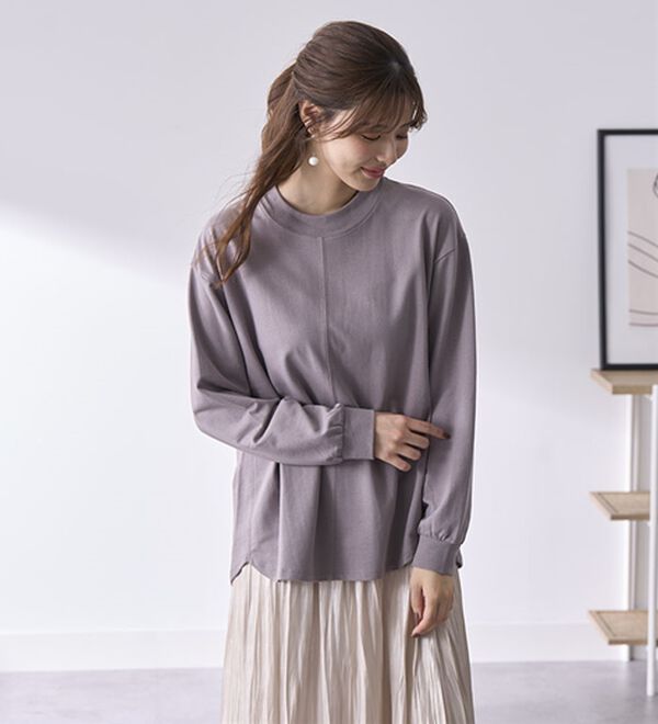 BELLUNA（ベルーナ）の「【２枚セット】大人カジュアルプルオーバー（カットソー）」｜詳細画像