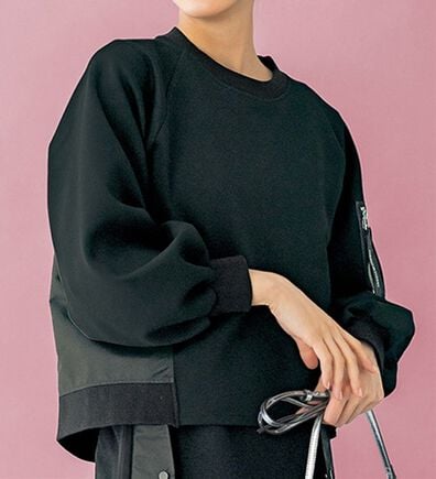 BELLUNA（ベルーナ）の「【ＳＭＡＲＴ　ＥＣＯ　ＪＥＲＳＥＹ】異素材切替プルオーバー（カットソー）」
