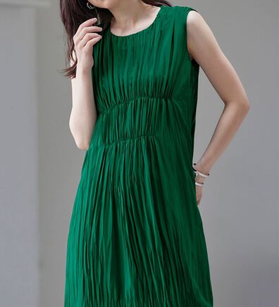 RANAN（ラナン）の「クラッシュプリーツワンピース（その他ワンピース）」