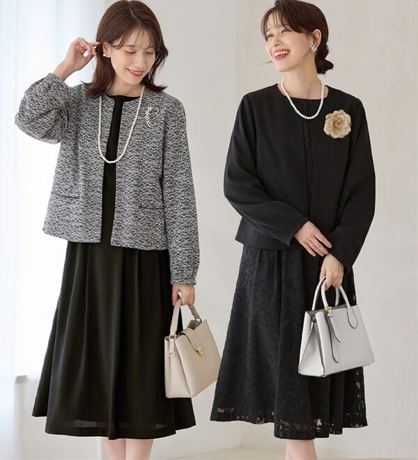 Viola e Viola（ヴィオラ エ ヴィオラ）の「【２点セット】選べる！華やかワンピースアンサンブルスーツ（ワンピースセットスーツ）」｜詳細画像