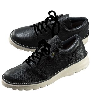 「日本製こだわりやわらかカジュアルシューズ（メンズスニーカー）」｜ブラック