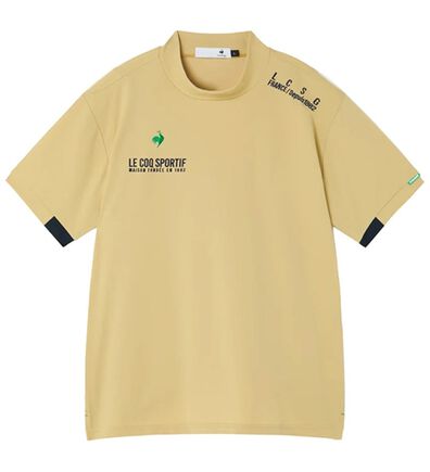 「＜ルコック＞ゴルフ　マーキングデザイン半袖モックネックシャツ（メンズシャツ）」