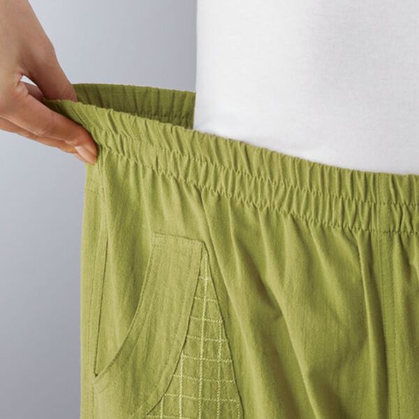 BELLUNA（ベルーナ）の「【３本組】ひまわりモチーフ刺しゅうのゆったりパンツ（その他パンツ）」｜詳細画像